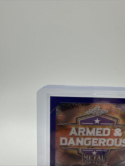 2018 Leaf Metal Draft Quinten Flowers Rookie Autograph Purple 15/15