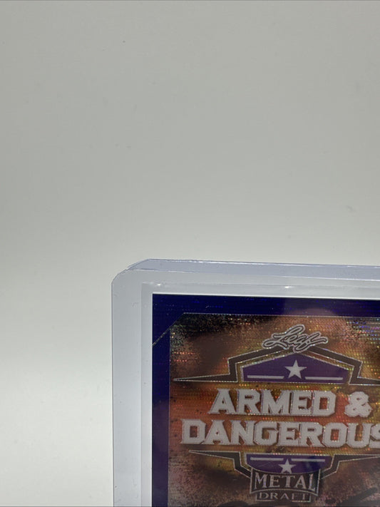 2018 Leaf Metal Draft Quinten Flowers Rookie Autograph Purple 15/15