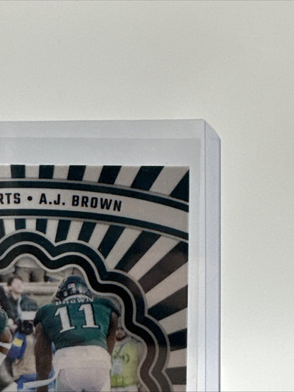 2023 Panini Donruss Optic Jalen Hurts AJ Brown Best Tuddys Silver Prizm