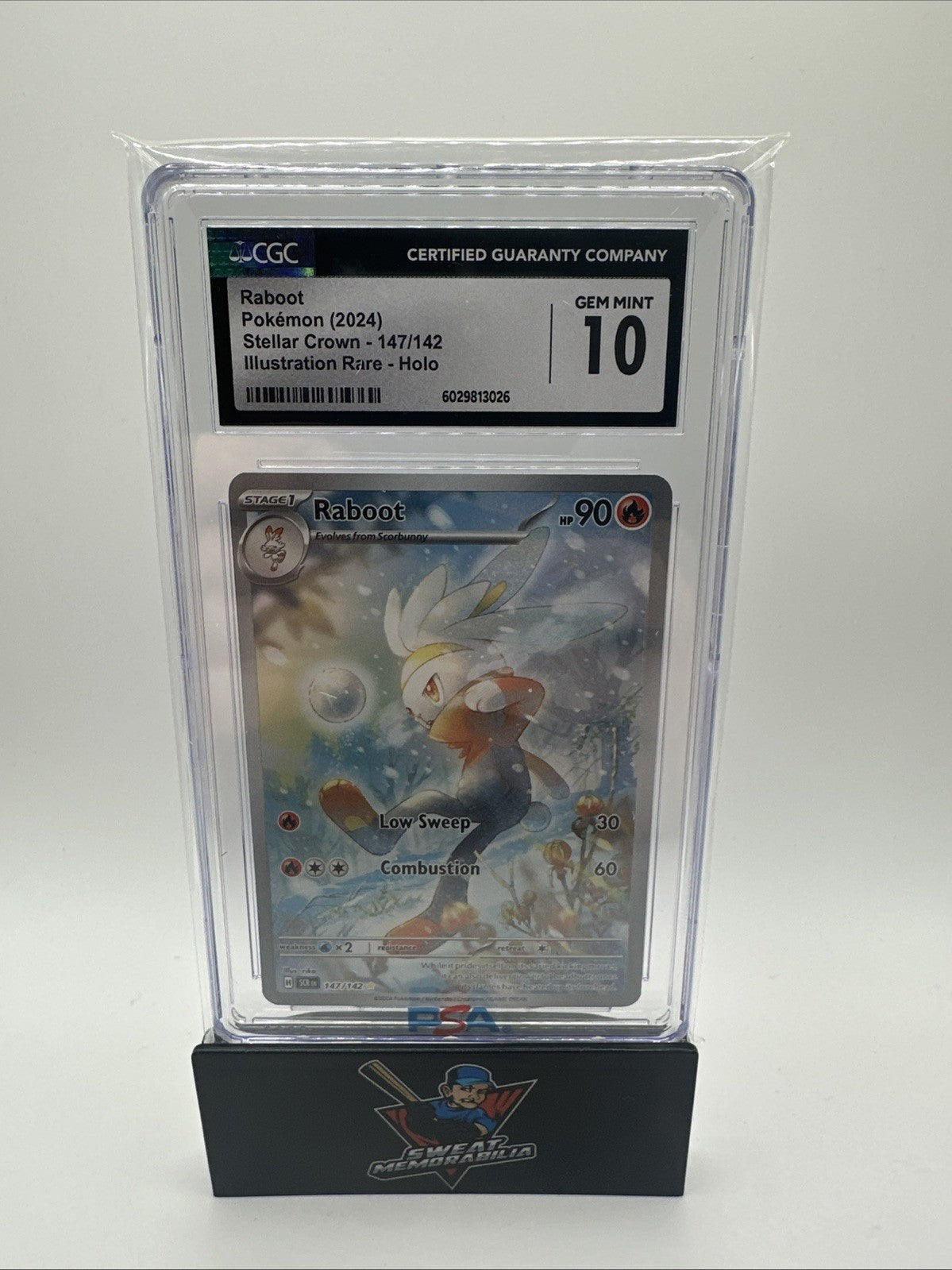 CGC 10 Raboot 147/142 Sv07: Stellar Crown Holo- Illustration Rare!