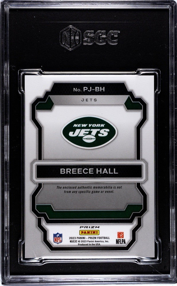 2023 Panini Prizm Football BREECE HALL Premier Jerseys PJ-BH Purple SGC 9.5