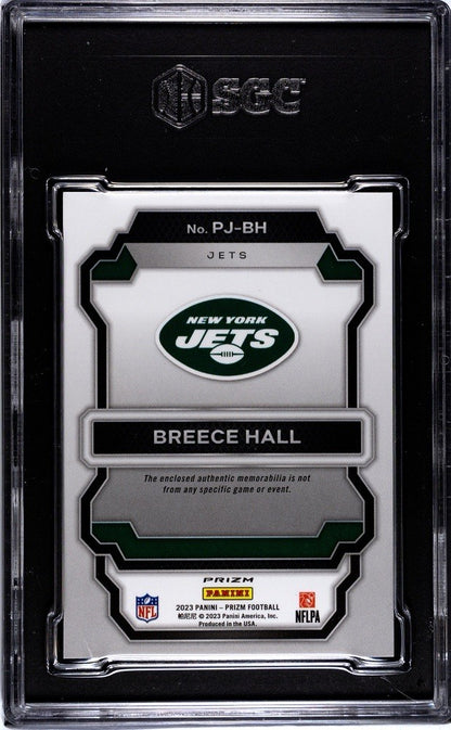 2023 Panini Prizm Football BREECE HALL Premier Jerseys PJ-BH Purple SGC 9.5