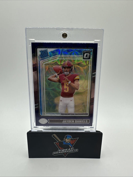 2024 Panini Donruss Optic - Rated Rookie Jayden Daniels #248 Purple Shock (RC)
