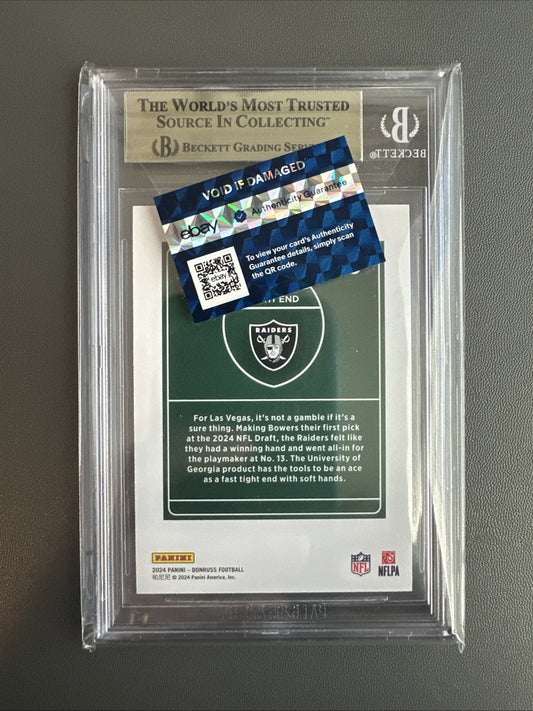 2024 Panini Donruss Brock Bowers Downtown BGS 9.5 GEM MINT 2 10 Subgrades!! RC