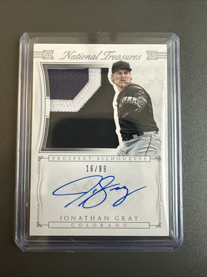 Jon Gray Patch Auto Autograph /99 2015 Panini National Treasures