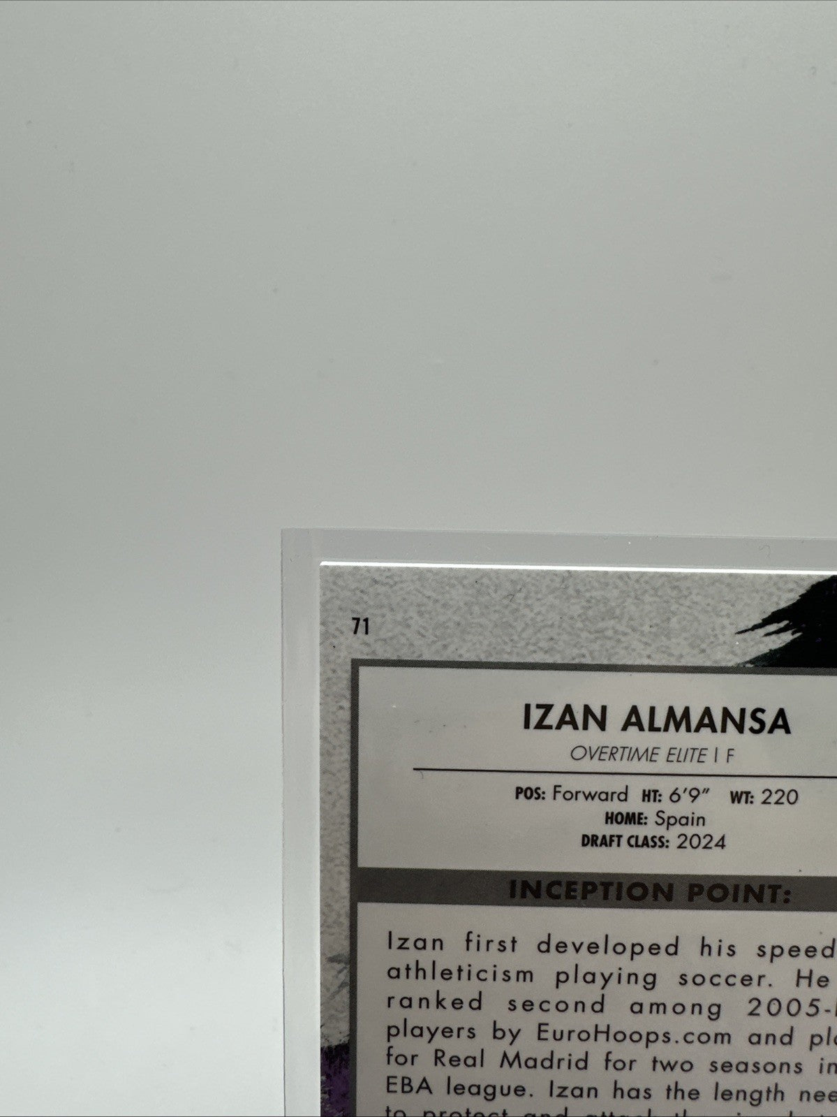 2022 TOPPS INCEPTION OVERTIME OTE #71 IZAN ALMANSA RC RED 50/75