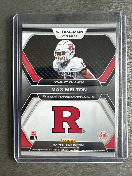 2024 Panini Prizm Draft Picks MAX MELTON RC Blue Prizm AUTO 142/149