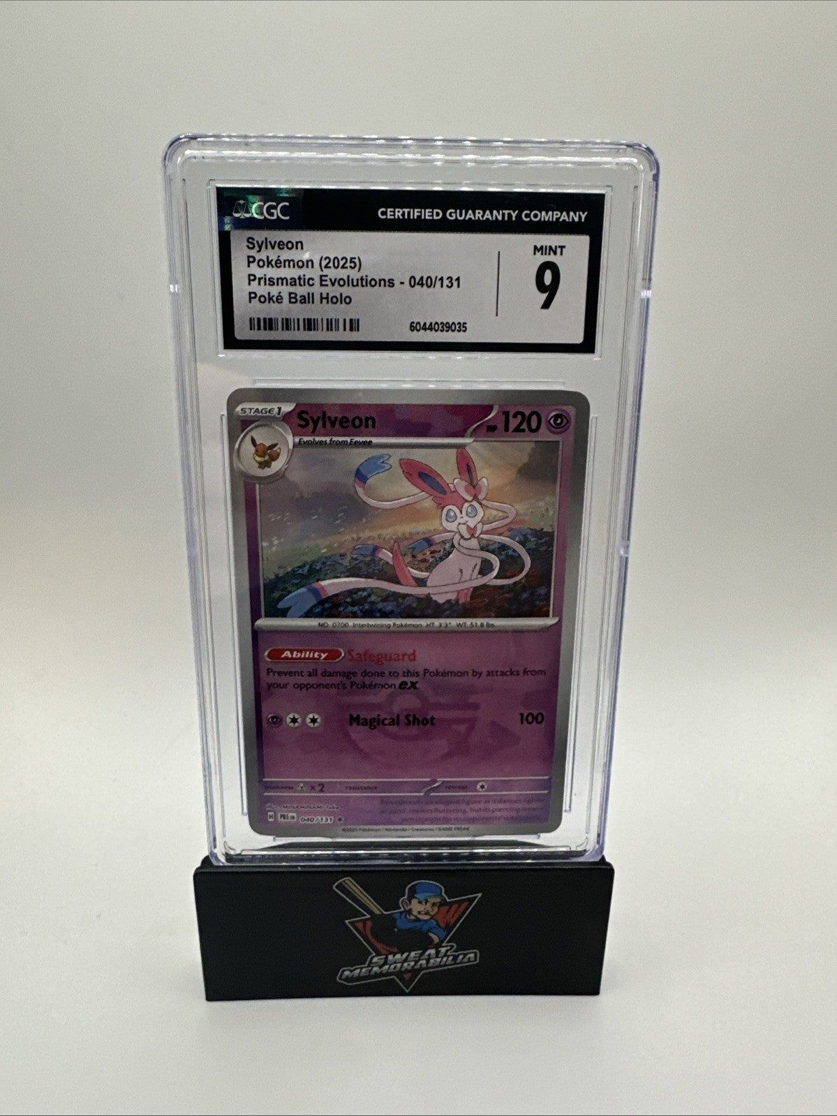 Pokemon 2025 Sylveon (Poke Ball Holo) 040/131 Prismatic Evolutions Holo CGC 9