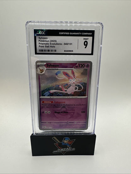 Pokemon 2025 Sylveon (Poke Ball Holo) 040/131 Prismatic Evolutions Holo CGC 9