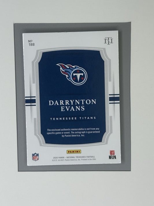 2020 Panini Stars & Stripes National Treasures Darrynton Evans 2/20 RC Auto