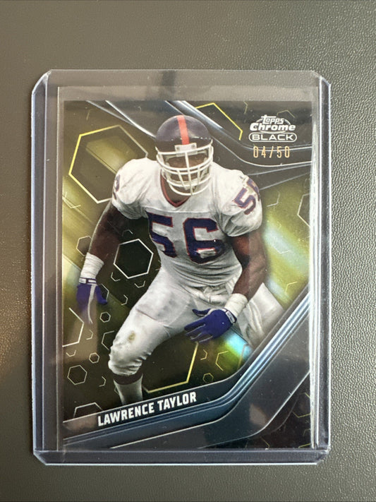 2023 Topps Composite Lawrence Taylor Topps Chrome Black Gold Refractor #/50 #135