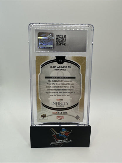 Hugo Weaving - Red Skull 2022 Upper Deck Marvel Allure Red Prism CGC 8