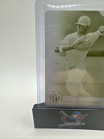 2022 Bowman Baseball ALEXANDER VARGAS Yellow Printing Plate 1/1 YANKEES