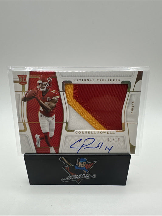 2021  National Treasures Cornell Powell Rookie Materials RPA 1/10 Chiefs