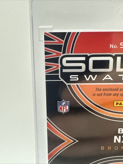 2024 Obsidian Football Bo Nix RC Solar Swatches 2 Color Patch /75 Broncos
