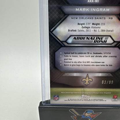 2015 Topps Field Access Adrenaline Rush Green #ARA-MI Mark Ingram /99