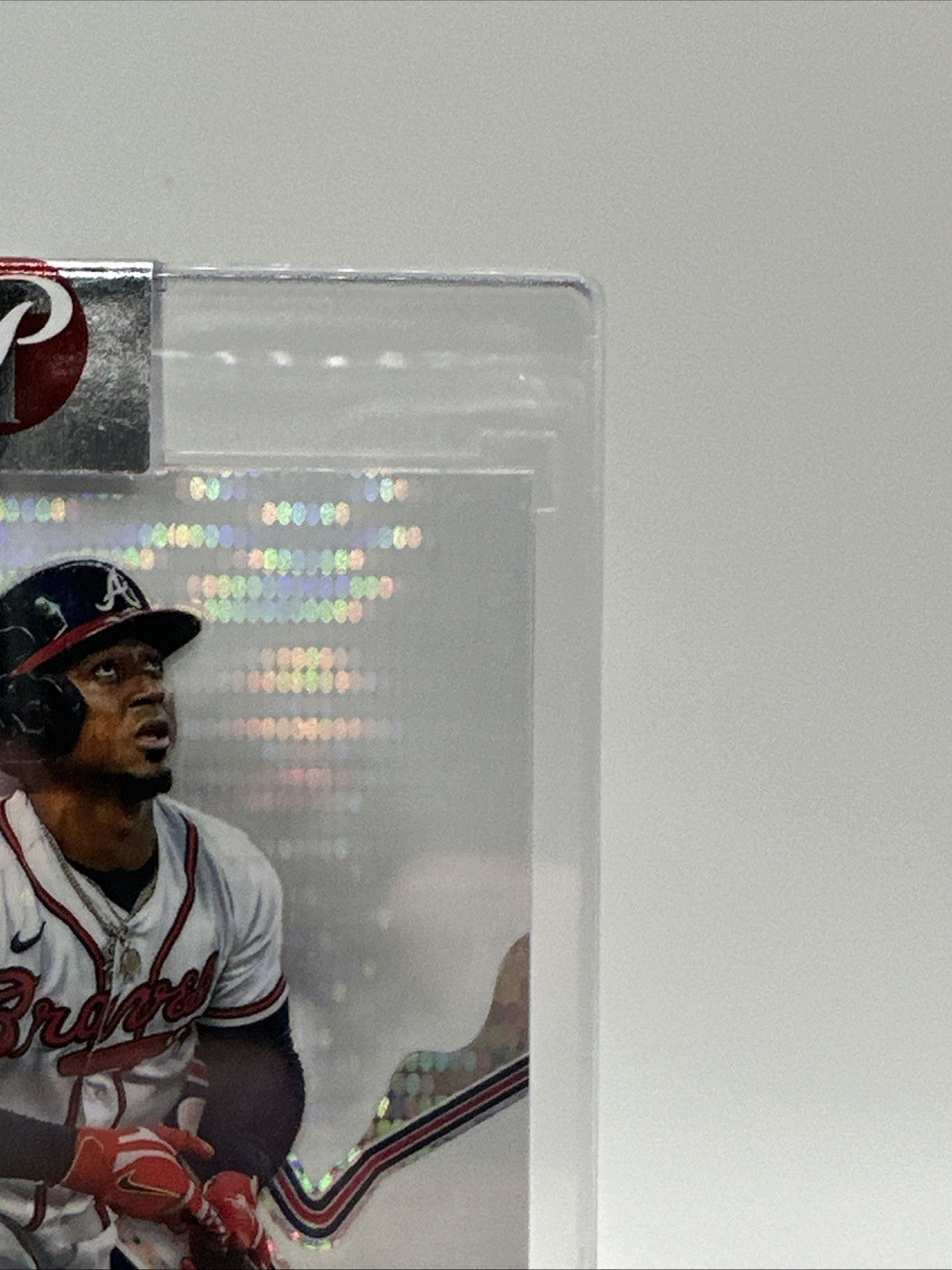 2024 Topps Pristine Ozzie Albies 81 Encased Purple Refractor Atlanta Braves