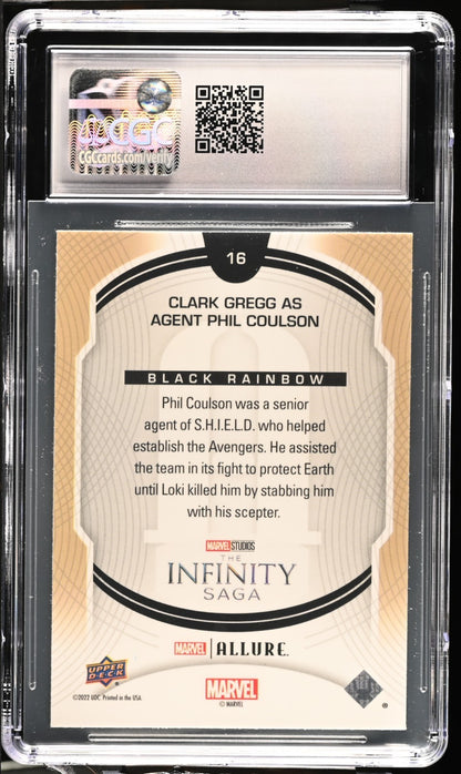 Clark Gregg - Agent Phil Coulson 2022 UP Marvel Allure Black Rainbow #16 CGC 8.5