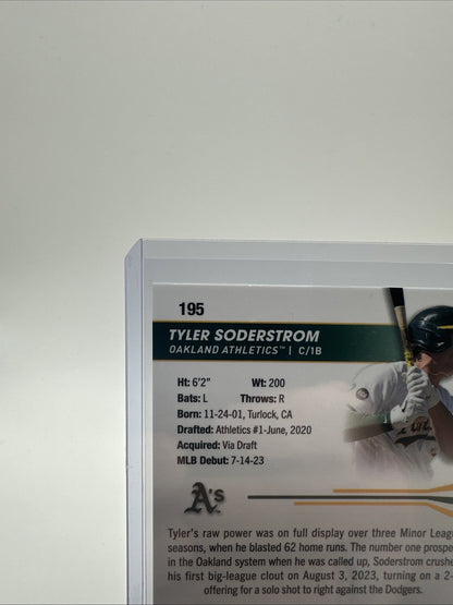 2024 Topps Pristine - Tyler Soderstrom #195 True Blue /50 RC