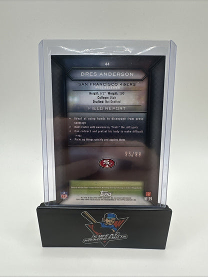 2015 Topps Chrome Rookie Auto  #44 DRES ANDERSON  RC 