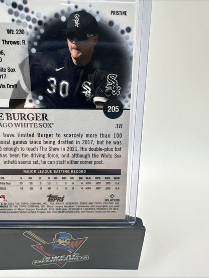 2022 Topps Pristine Gold Refractors #205 Jake Burger White Sox 28/50