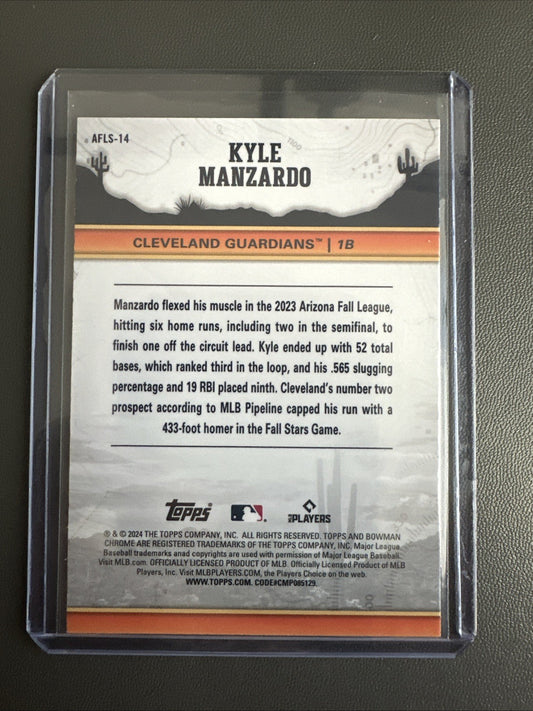 2024 Bowman Chrome Kyle Manzardo RC Arizona Fall League Cleveland Guardians