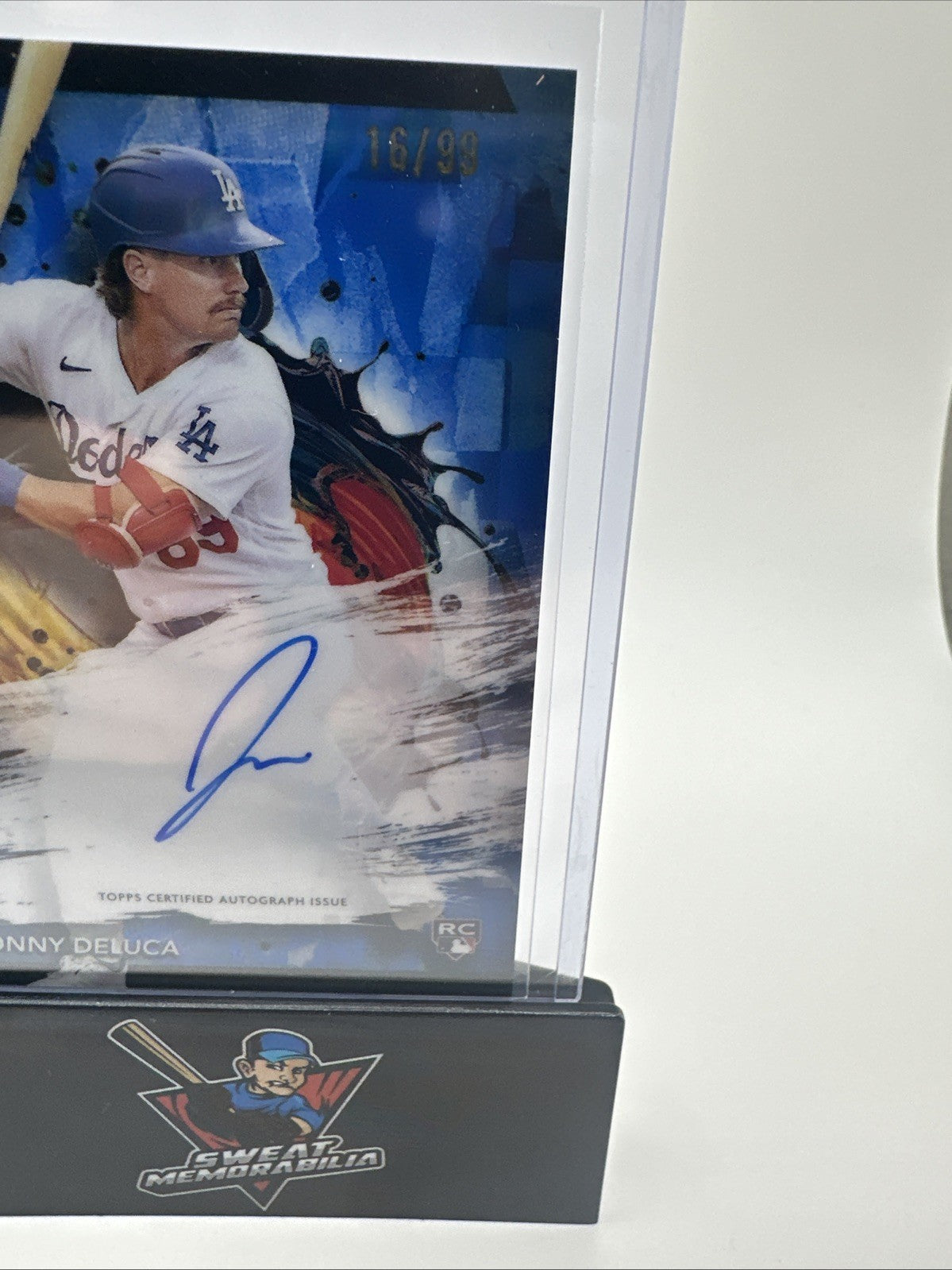 2024 Topps Finest Jonny DeLuca Rookie RC Autograph Rare Blue Refractor /99