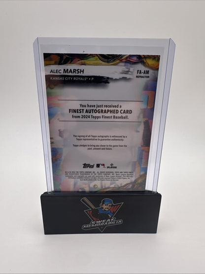 2024 Topps Finest Alec Marsh Rookie On-Card Auto #FA-AM Kansas City Royals 