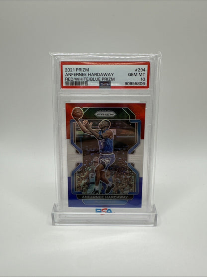 2021 PANINI PRIZM RED/WHITE/BLUE PRIZM #294 ANFERNEE HARDAWAY PSA 10