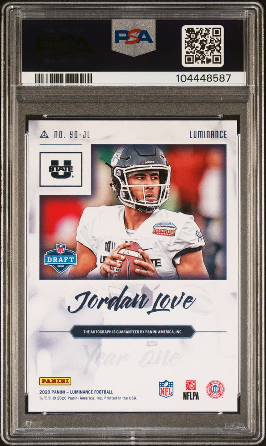 2020 Panini Luminance Year One Signatures Rps Jordan Love #YOJL PSA 10