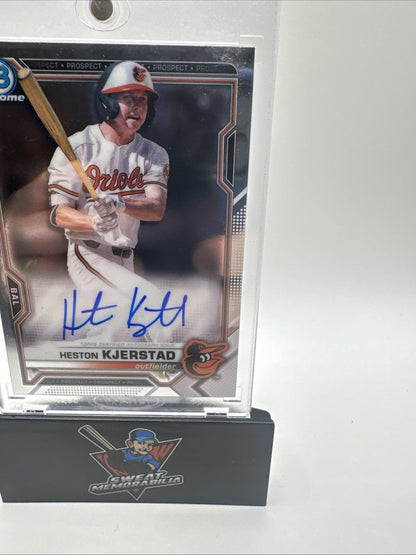 Heston Kjerstad 2021 Bowman Chrome Auto W/ Mag Orioles