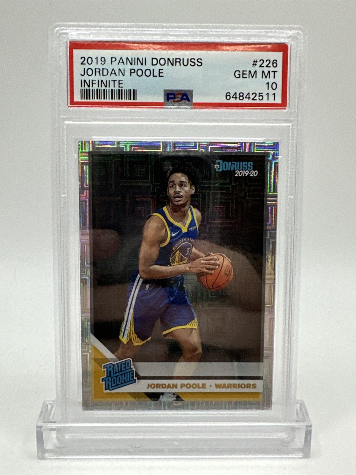 2019-20 Panini Donruss Rated Rookie Infinite Jordan Poole #226 Rookie RC