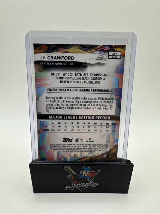 2024 Topps Finest J.P. Crawford RARE #254 Seattle Mariners B1