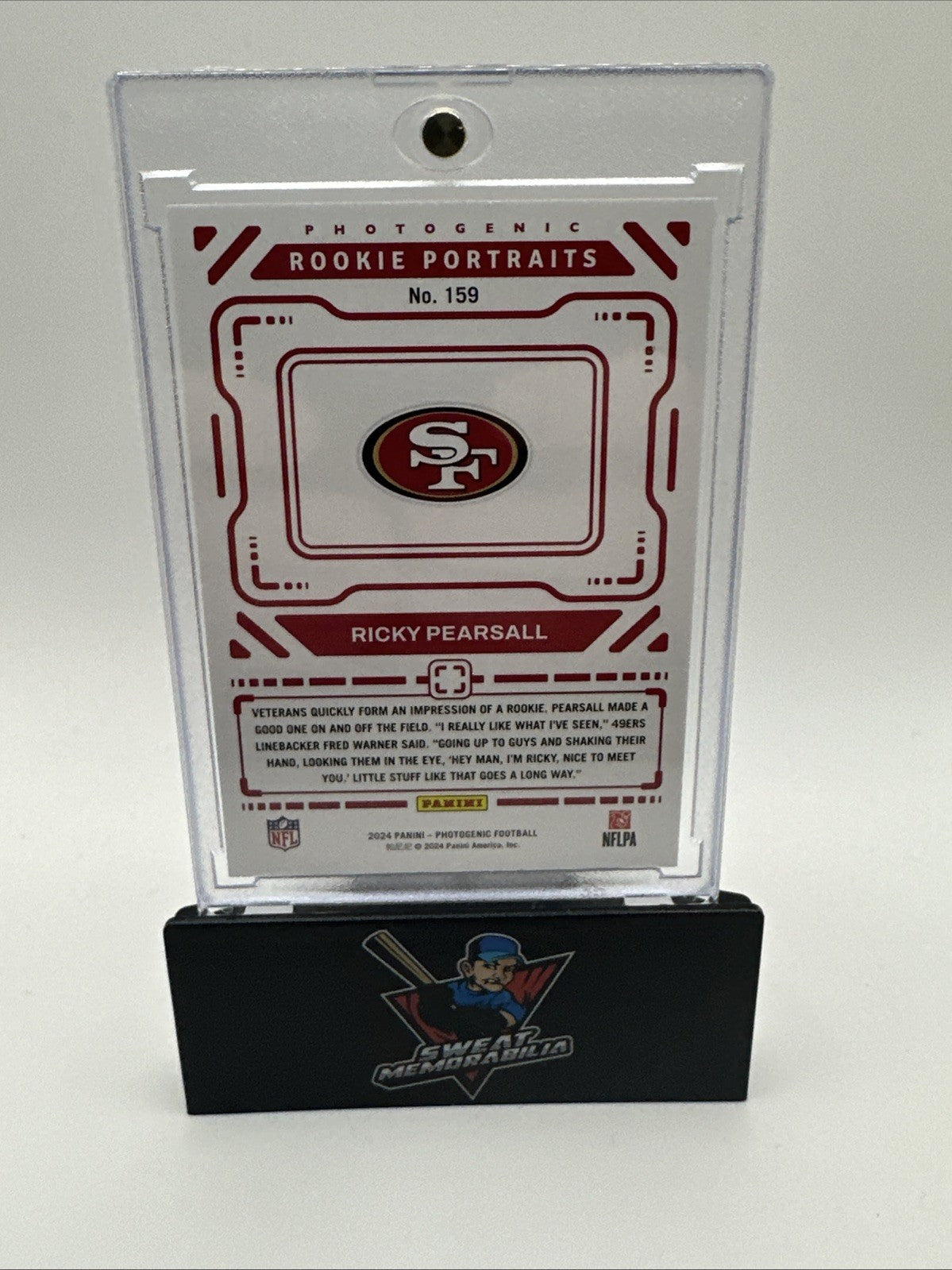 2024 Panini Photogenic Football, RC Ricky Pearsall, Rookie Portrait /49 49’s