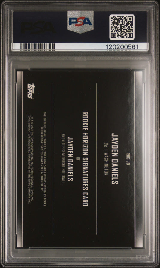 2024 Topps Midnight Rookie Horizon Signatures Jayden Daniels #RH PSA 10 GEM MINT