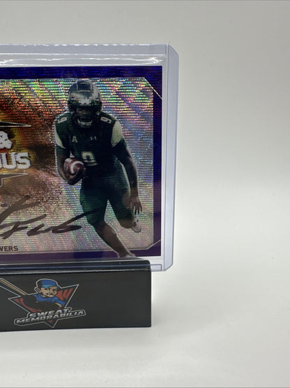 2018 Leaf Metal Draft Quinten Flowers Rookie Autograph Purple 15/15