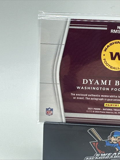 2021 DYAMI BROWN PANINI NATIONAL TREASURES ENCASED RPA ROOKIE PATCH AUTO RC 4/5