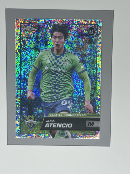 2023 Topps Chrome MLS Josh Atencio Silver Speckle Reafractor RC #169