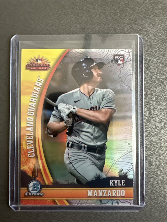2024 Bowman Chrome Kyle Manzardo RC Arizona Fall League Cleveland Guardians