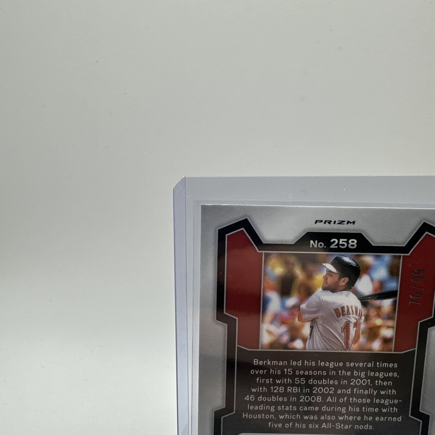 Lance Berkman 2024 Panini Prizm #258 Purple Prizm 76/99