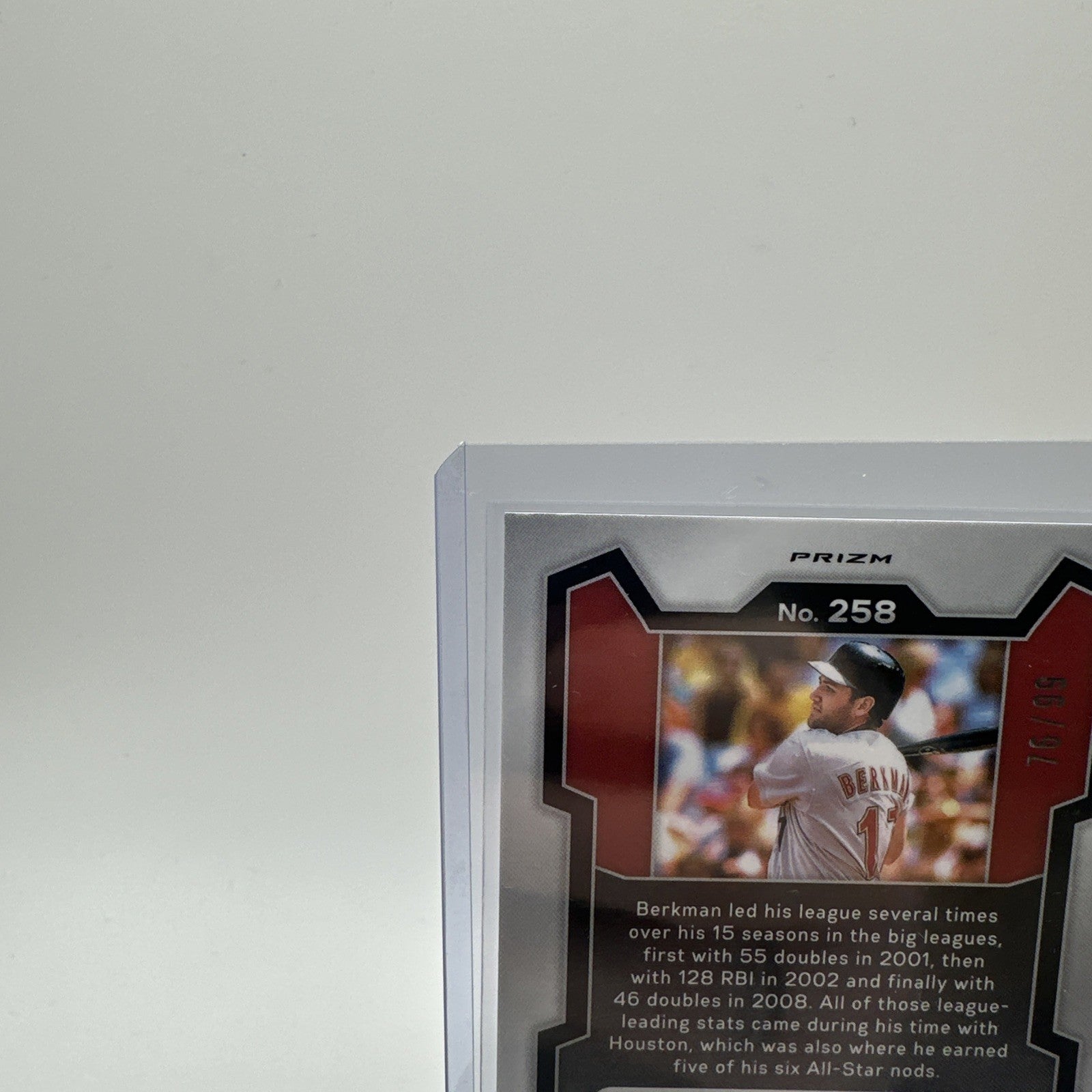 Lance Berkman 2024 Panini Prizm #258 Purple Prizm 76/99
