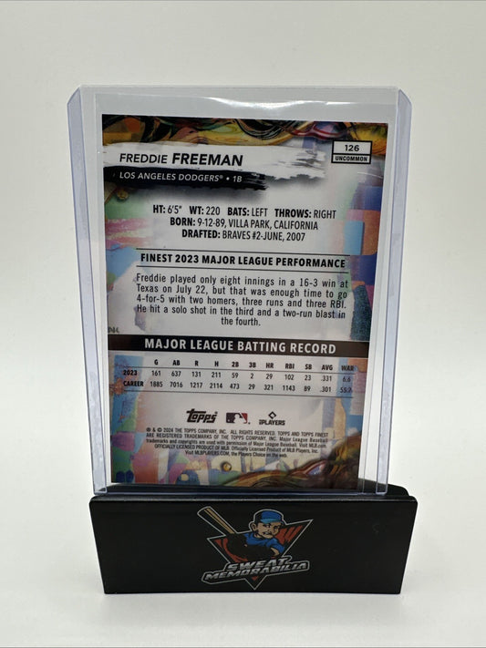 2024 Topps Finest - Uncommon Purple Refractor #126 Freddie Freeman /200