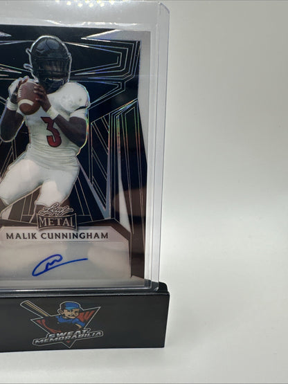 2023 Leaf Metal Football MALIK CUNNINGHAM Auto 3/5