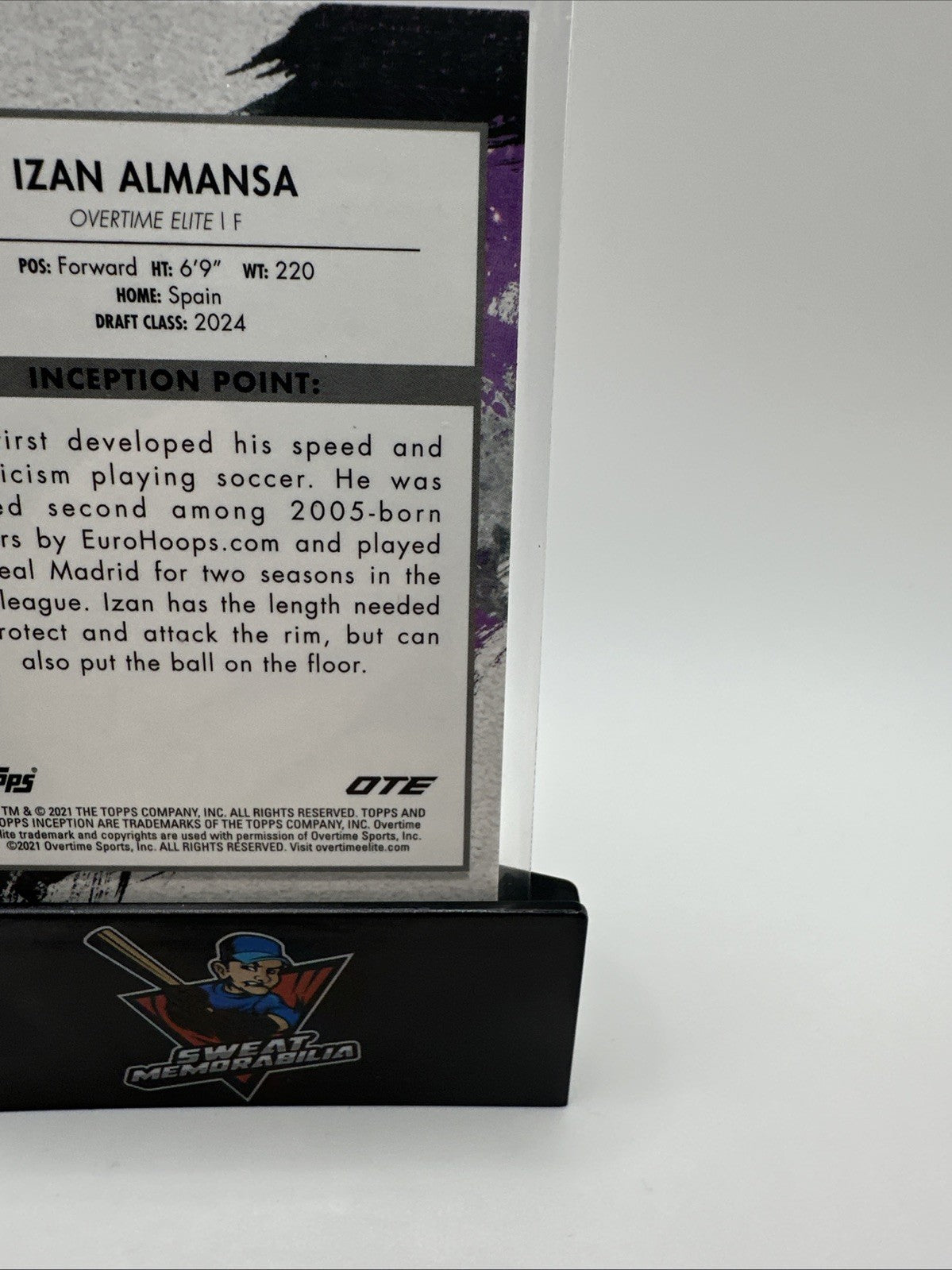 2022 TOPPS INCEPTION OVERTIME OTE #71 IZAN ALMANSA RC RED 50/75