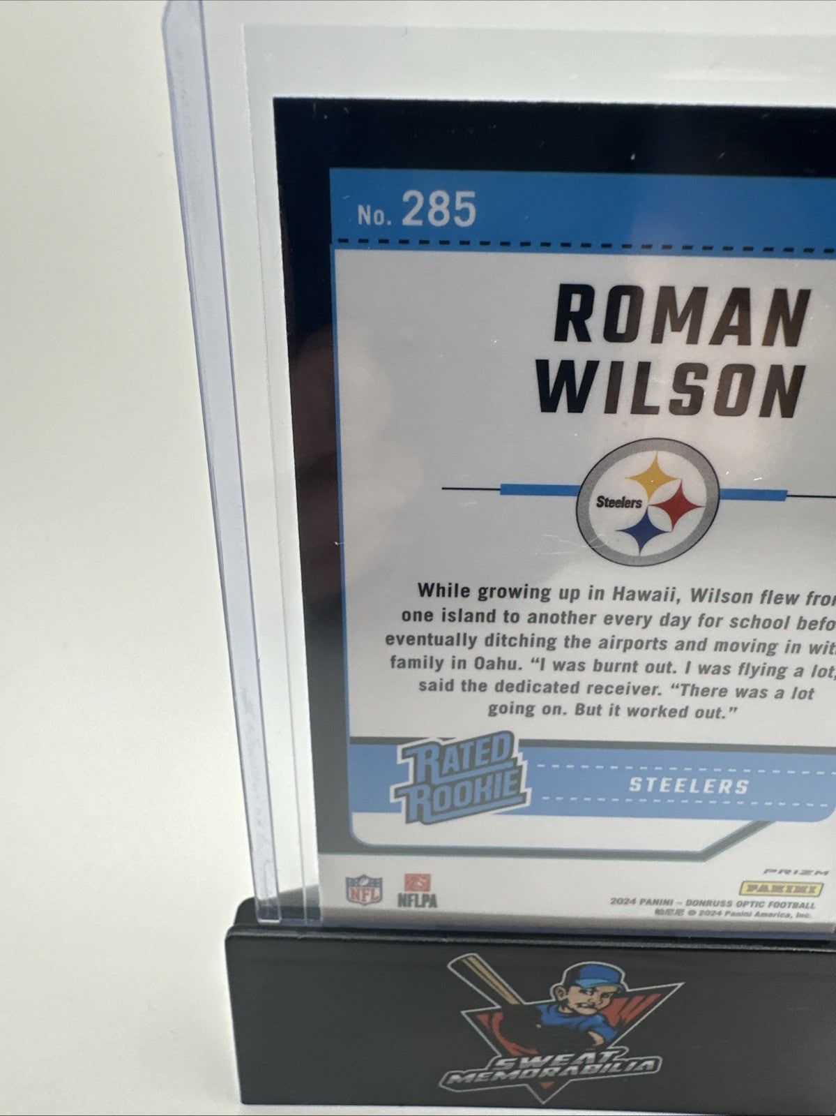 2024 Panini Donruss Optic - Rated Rookie Roman Wilson #285 Blue Prizm (RC)
