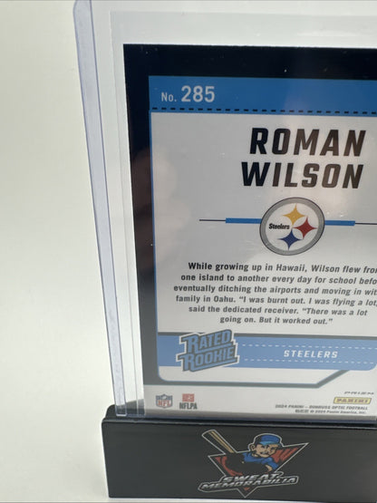 2024 Panini Donruss Optic - Rated Rookie Roman Wilson #285 Blue Prizm (RC)