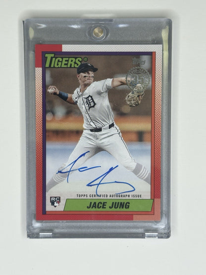 2025 Topps Jace Jung 1990 Baseball Auto. Detroit Tigers #90B2-JJ