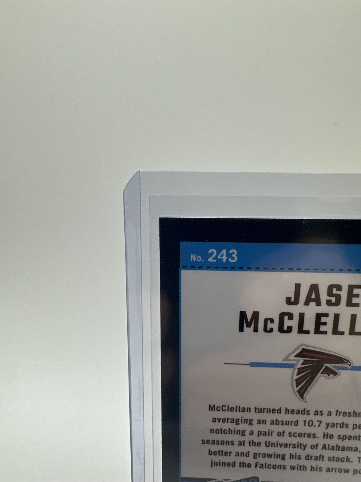 2024 Donruss Optic Jase McClellan Rated Rookie Atlanta Falcons #243 Blue Hyper