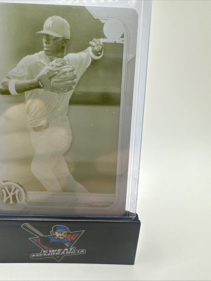 2022 Bowman Baseball ALEXANDER VARGAS Yellow Printing Plate 1/1 YANKEES
