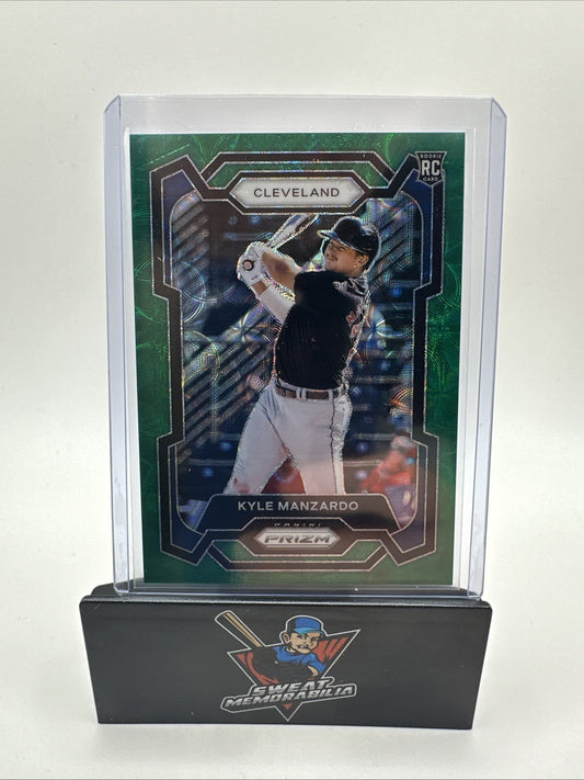 Kyle Manzardo (RC) 2024 Panini Prizm Baseball Green Pulsar Prizm /75